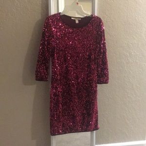 sequin and velvet bodycon dress